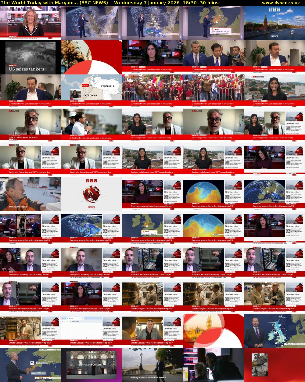 The World Today with Maryam... (BBC NEWS) Wednesday 7 January 2026 18:30 - 19:00