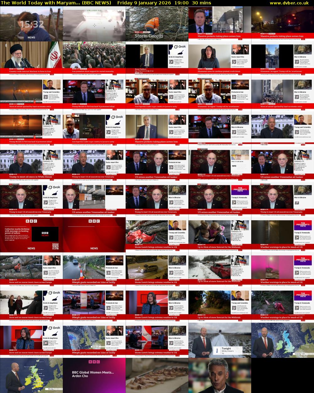 The World Today with Maryam... (BBC NEWS) Friday 9 January 2026 19:00 - 19:30