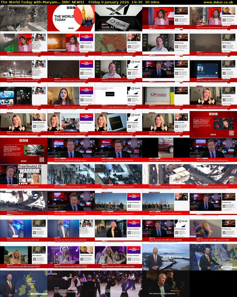 The World Today with Maryam... (BBC NEWS) Friday 9 January 2026 19:30 - 20:00
