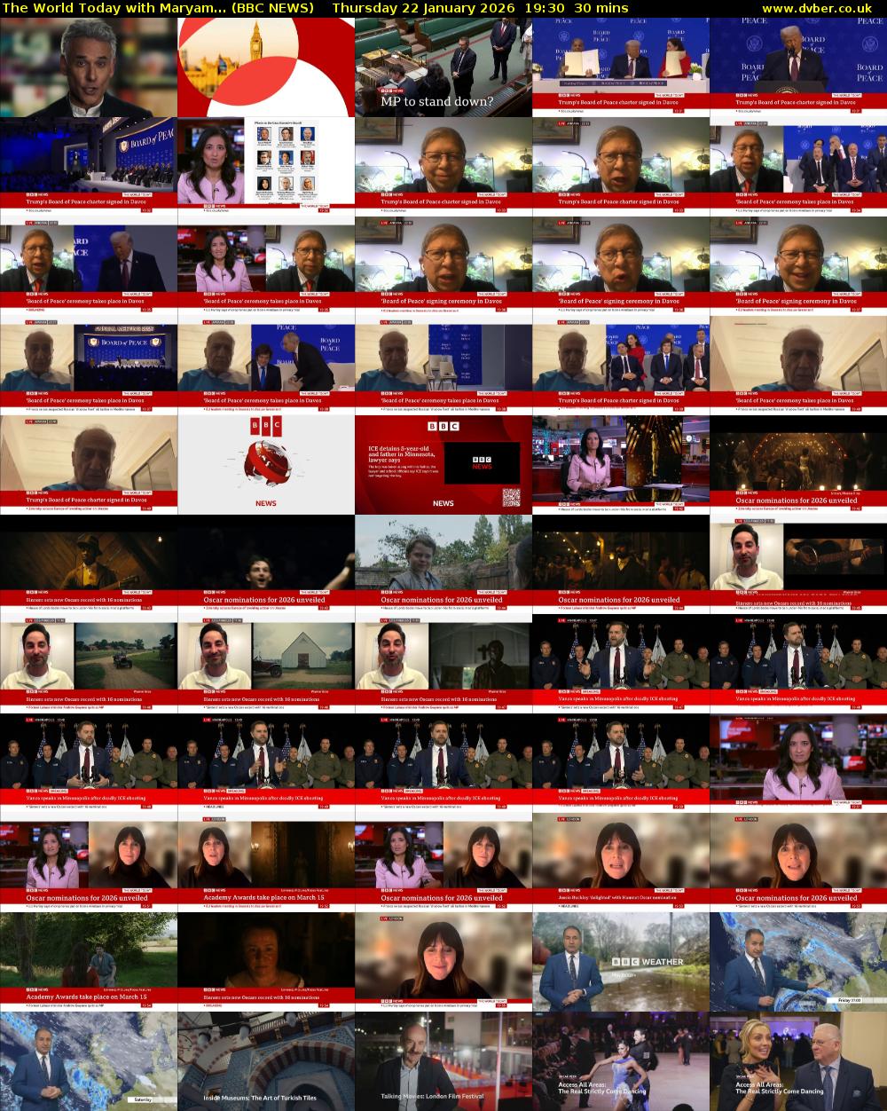 The World Today with Maryam... (BBC NEWS) Thursday 22 January 2026 19:30 - 20:00