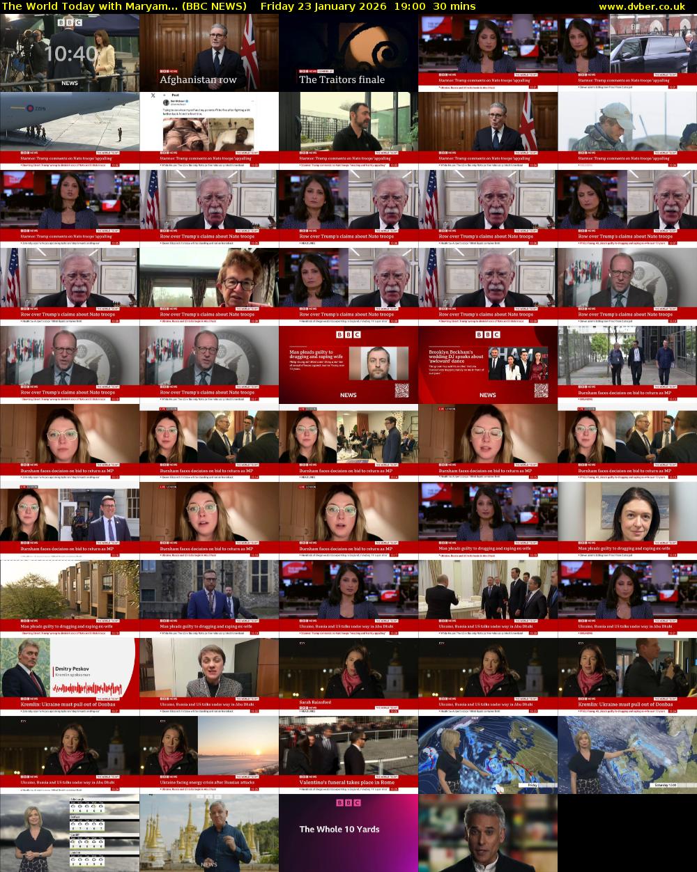 The World Today with Maryam... (BBC NEWS) Friday 23 January 2026 19:00 - 19:30