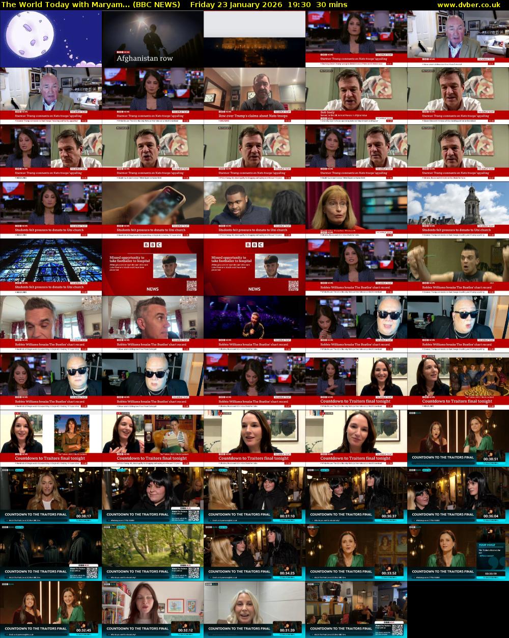 The World Today with Maryam... (BBC NEWS) Friday 23 January 2026 19:30 - 20:00