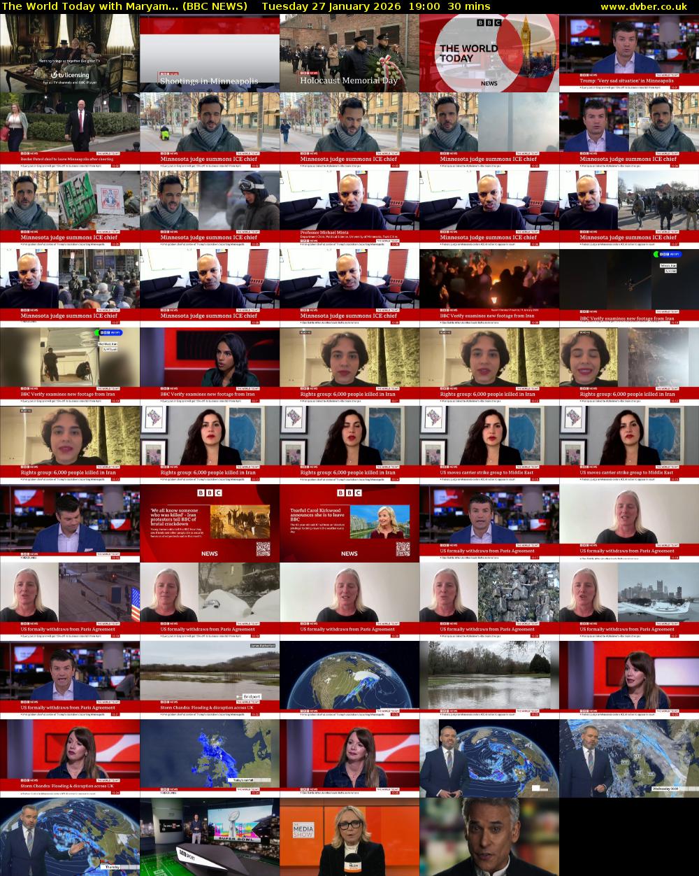 The World Today with Maryam... (BBC NEWS) Tuesday 27 January 2026 19:00 - 19:30