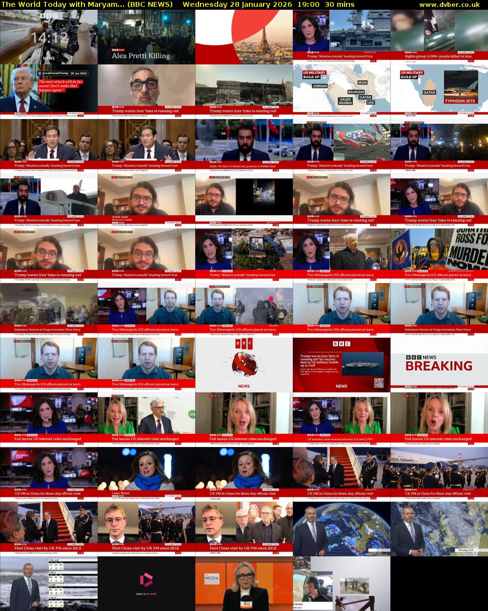 The World Today with Maryam... (BBC NEWS) Wednesday 28 January 2026 19:00 - 19:30