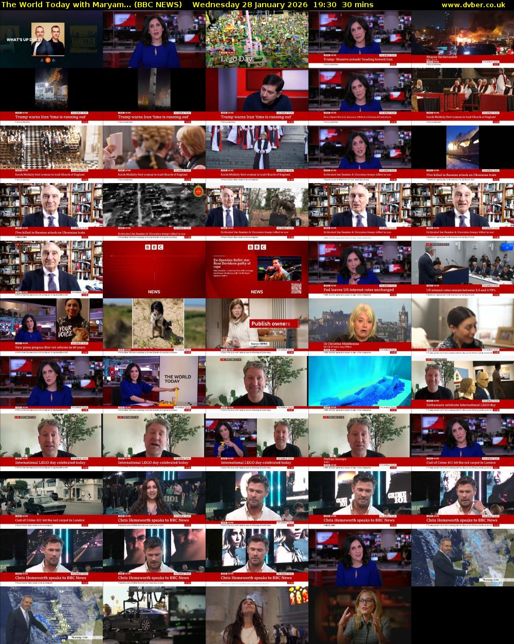 The World Today with Maryam... (BBC NEWS) Wednesday 28 January 2026 19:30 - 20:00