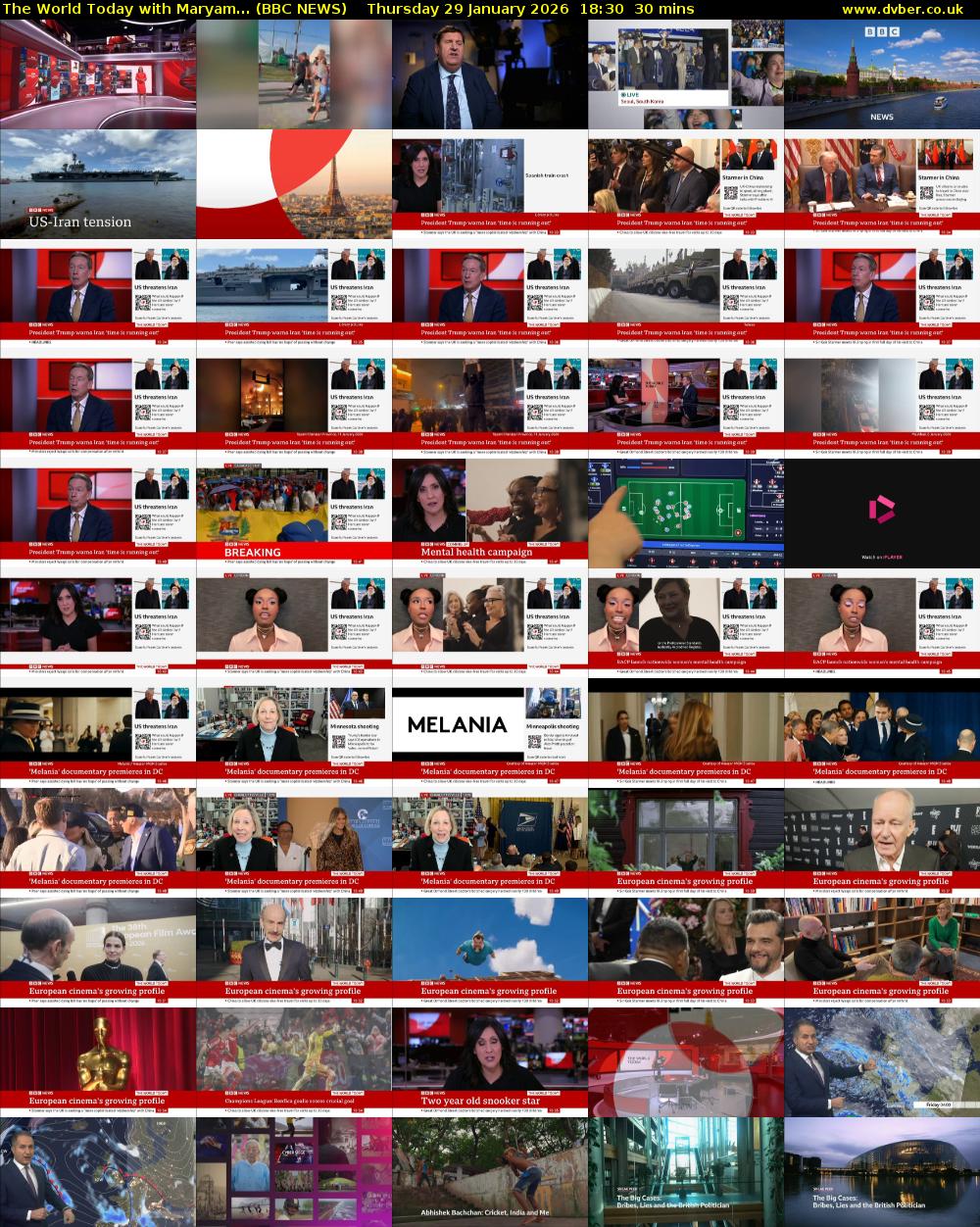 The World Today with Maryam... (BBC NEWS) Thursday 29 January 2026 18:30 - 19:00