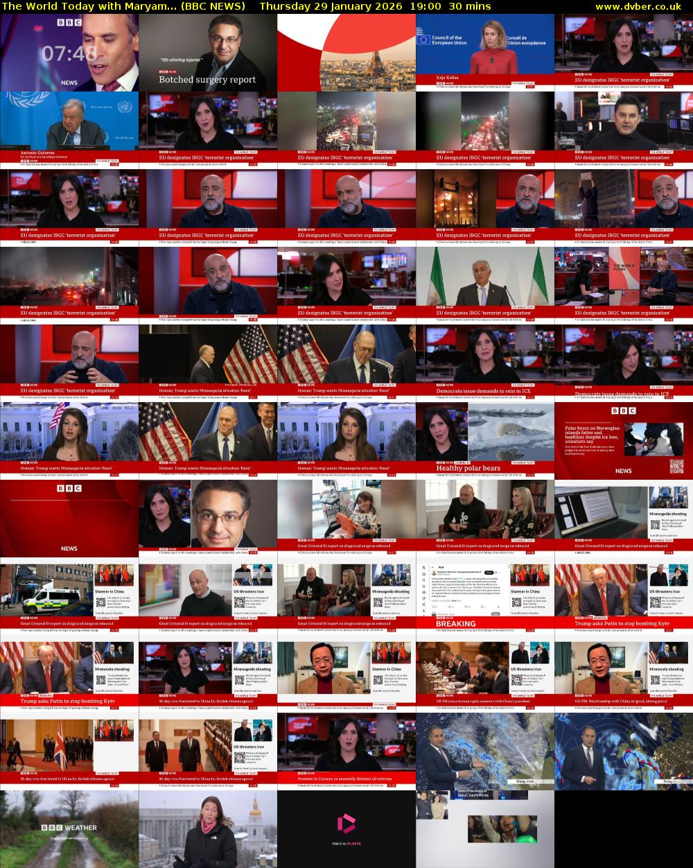 The World Today with Maryam... (BBC NEWS) Thursday 29 January 2026 19:00 - 19:30