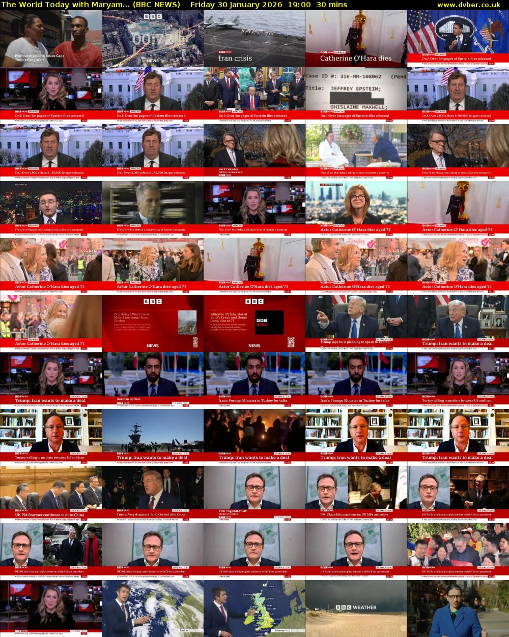 The World Today with Maryam... (BBC NEWS) Friday 30 January 2026 19:00 - 19:30