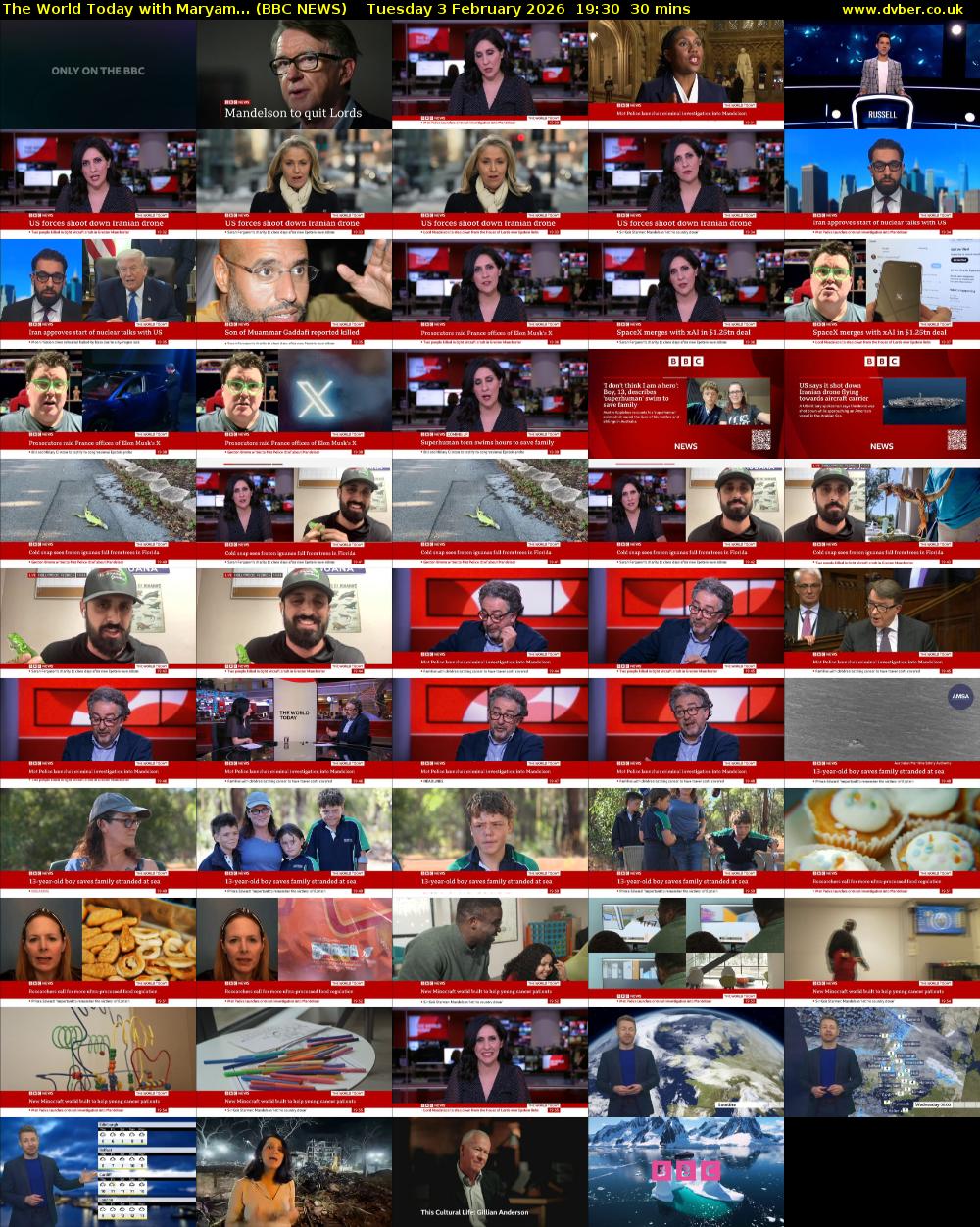 The World Today with Maryam... (BBC NEWS) Tuesday 3 February 2026 19:30 - 20:00