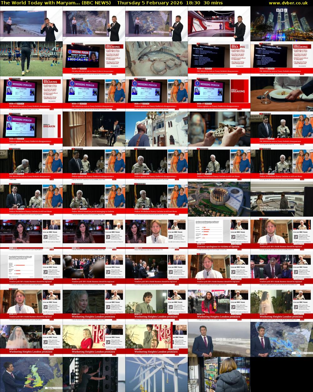 The World Today with Maryam... (BBC NEWS) Thursday 5 February 2026 18:30 - 19:00