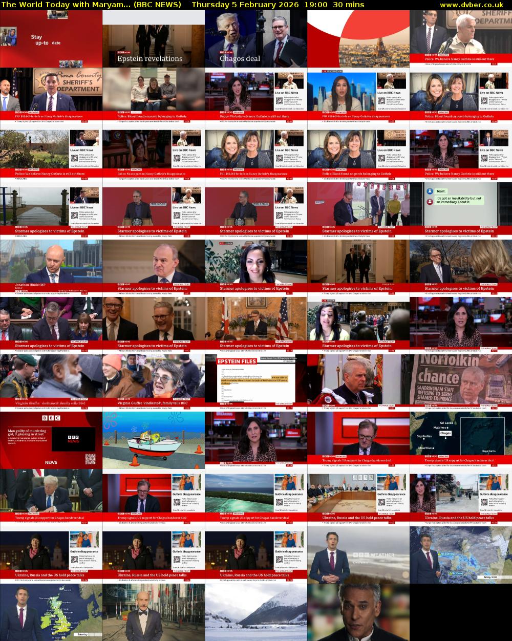 The World Today with Maryam... (BBC NEWS) Thursday 5 February 2026 19:00 - 19:30