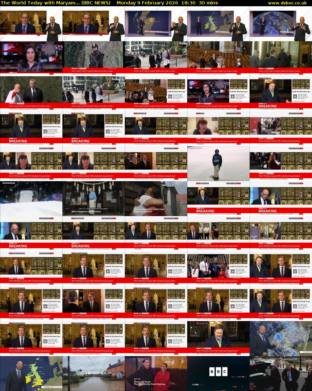 The World Today with Maryam... (BBC NEWS) Monday 9 February 2026 18:30 - 19:00