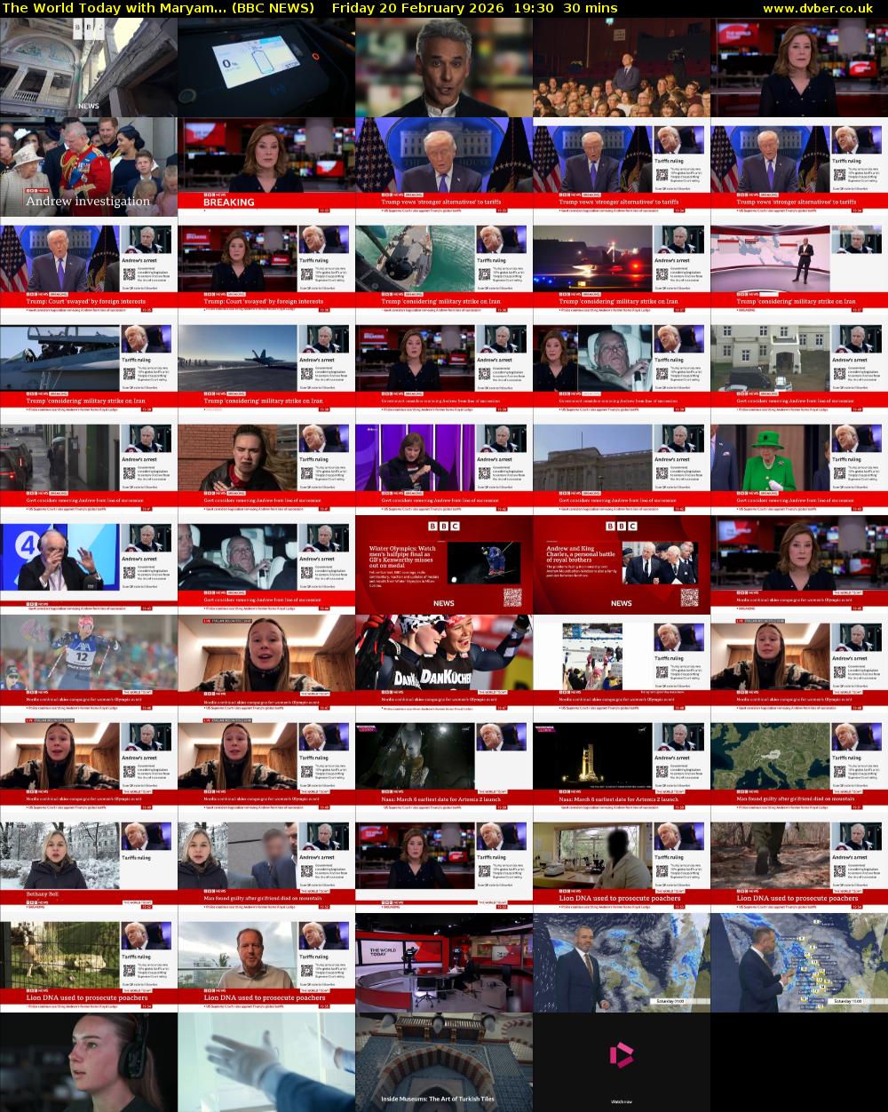 The World Today with Maryam... (BBC NEWS) Friday 20 February 2026 19:30 - 20:00