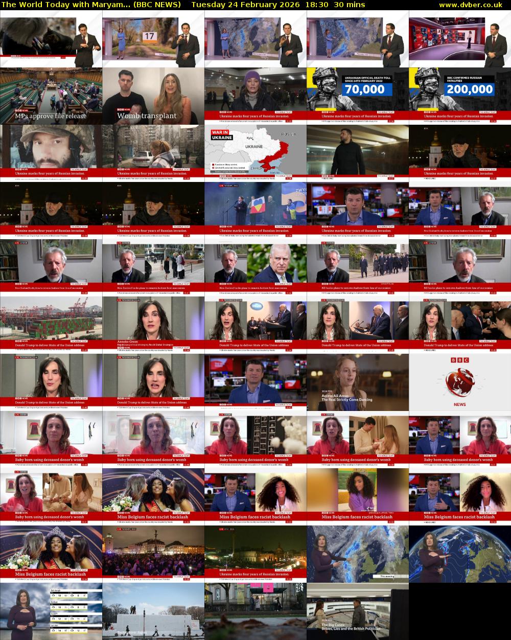 The World Today with Maryam... (BBC NEWS) Tuesday 24 February 2026 18:30 - 19:00