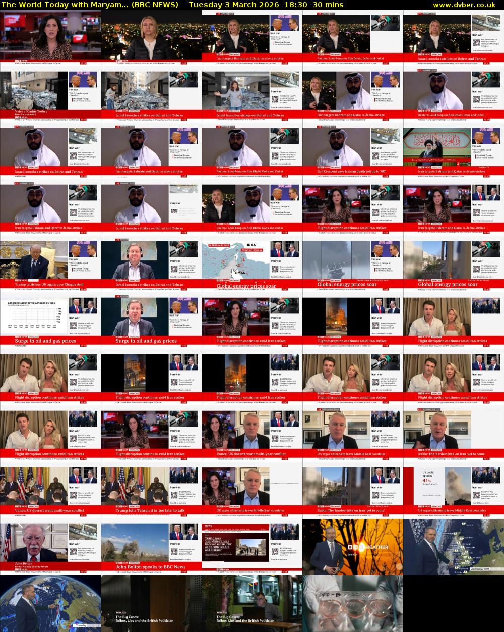 The World Today with Maryam... (BBC NEWS) Tuesday 3 March 2026 18:30 - 19:00