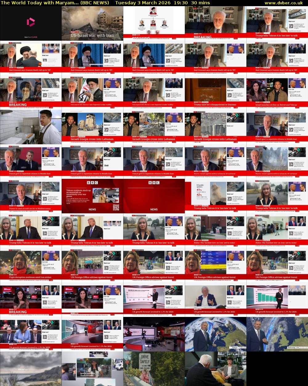 The World Today with Maryam... (BBC NEWS) Tuesday 3 March 2026 19:30 - 20:00