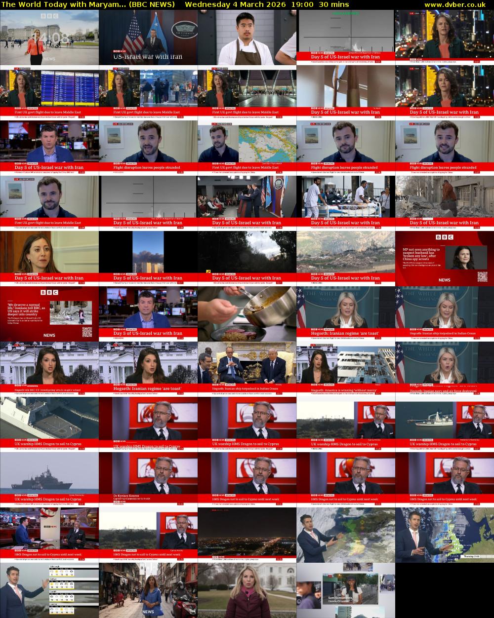 The World Today with Maryam... (BBC NEWS) Wednesday 4 March 2026 19:00 - 19:30