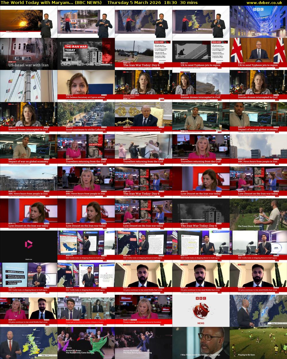 The World Today with Maryam... (BBC NEWS) Thursday 5 March 2026 18:30 - 19:00