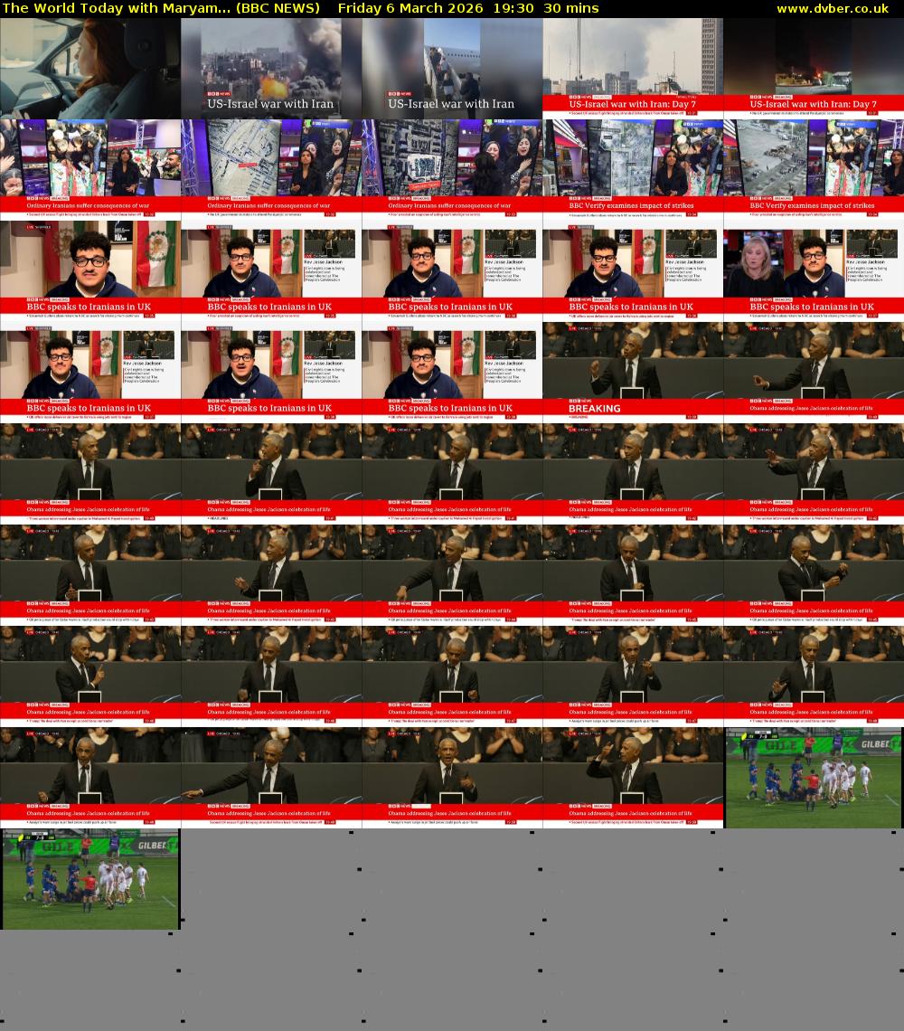 The World Today with Maryam... (BBC NEWS) Friday 6 March 2026 19:30 - 20:00