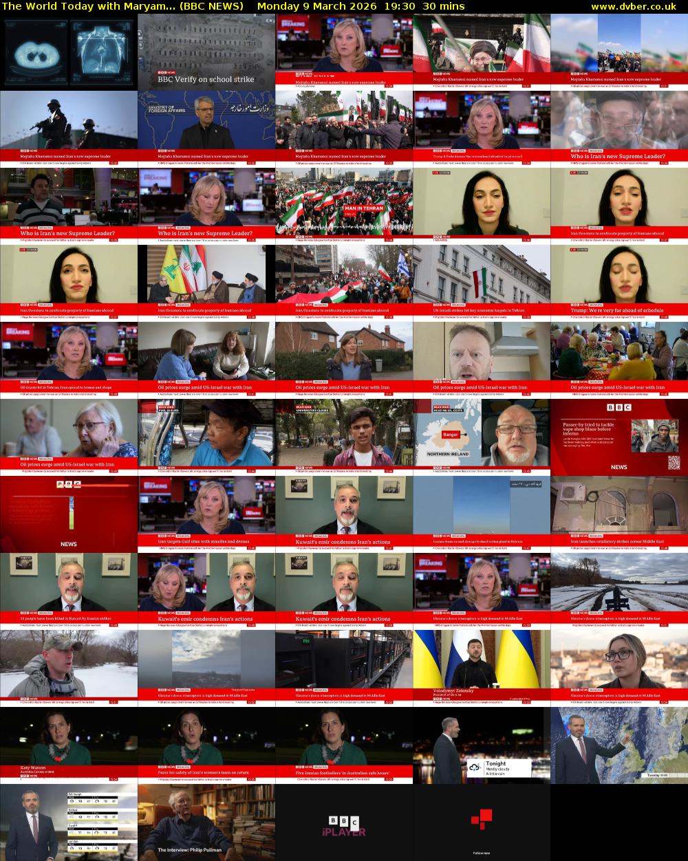 The World Today with Maryam... (BBC NEWS) Monday 9 March 2026 19:30 - 20:00