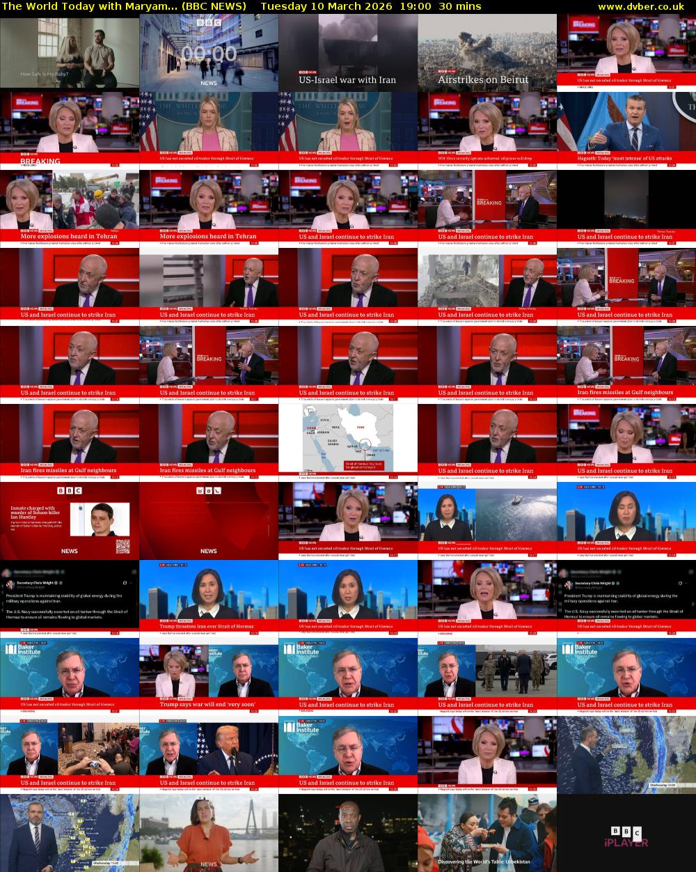 The World Today with Maryam... (BBC NEWS) Tuesday 10 March 2026 19:00 - 19:30