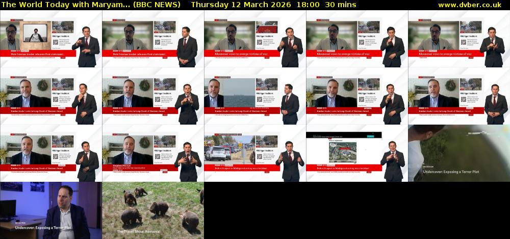 The World Today with Maryam... (BBC NEWS) Thursday 12 March 2026 18:00 - 18:30