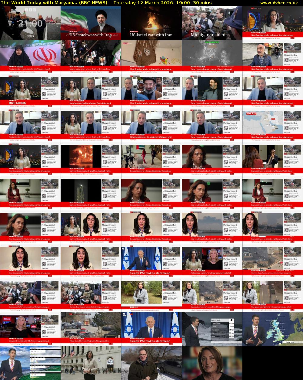 The World Today with Maryam... (BBC NEWS) Thursday 12 March 2026 19:00 - 19:30