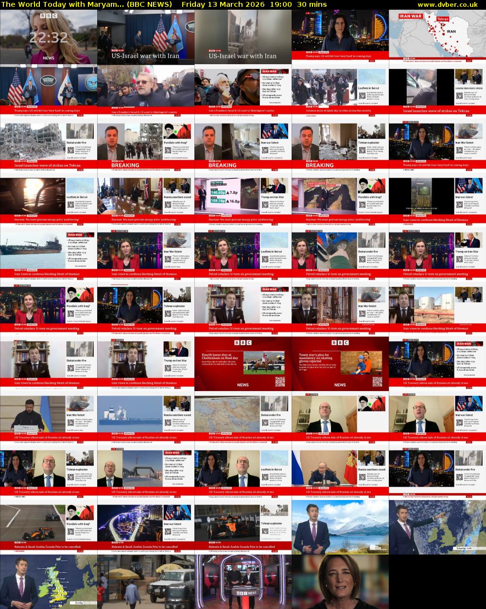 The World Today with Maryam... (BBC NEWS) Friday 13 March 2026 19:00 - 19:30