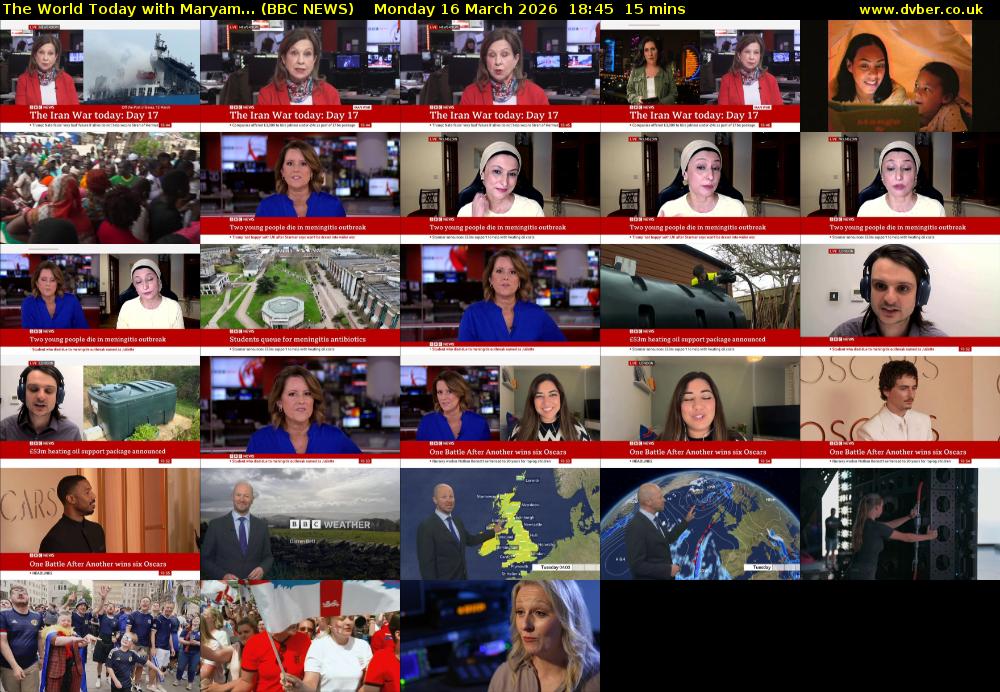 The World Today with Maryam... (BBC NEWS) Monday 16 March 2026 18:45 - 19:00
