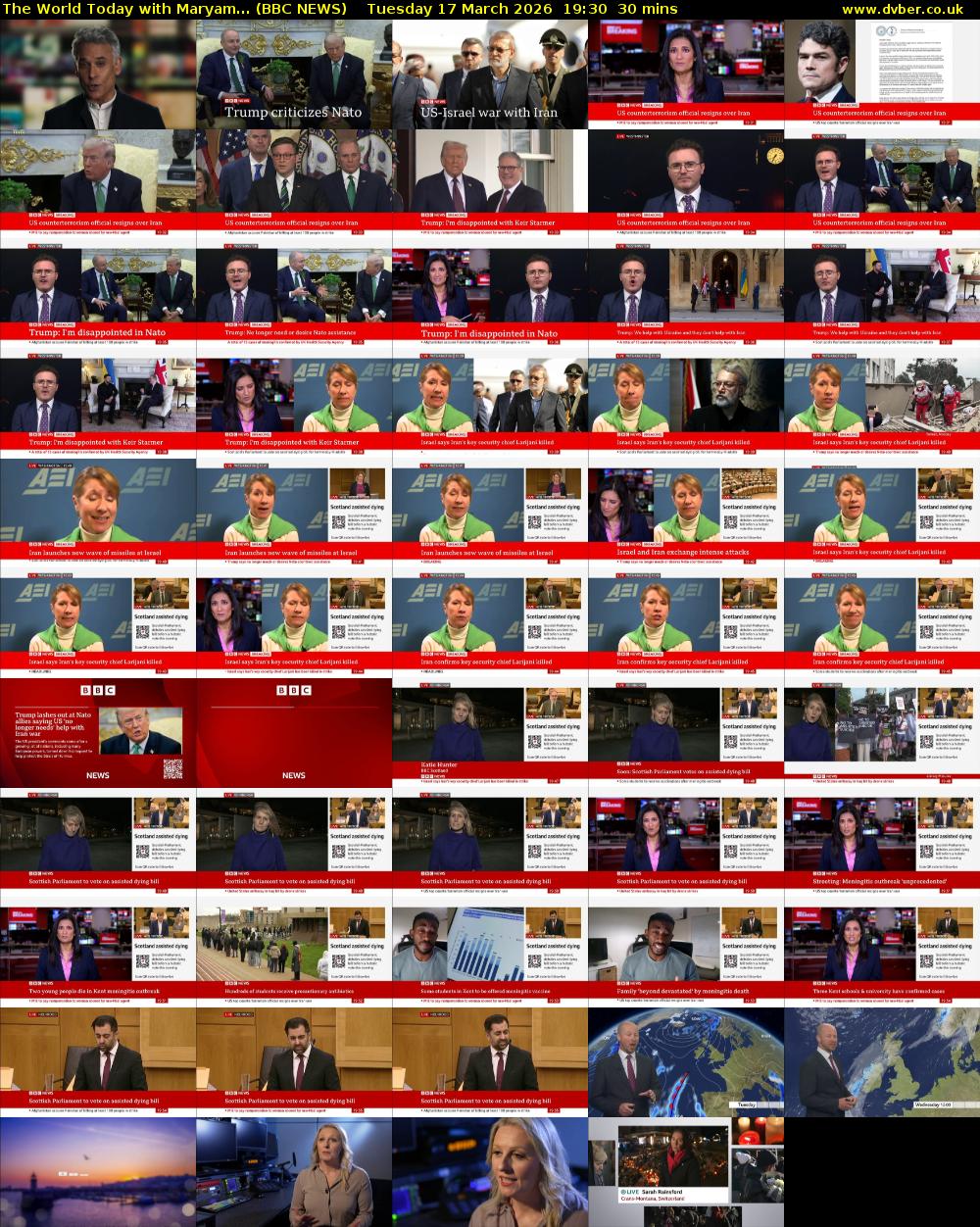 The World Today with Maryam... (BBC NEWS) Tuesday 17 March 2026 19:30 - 20:00