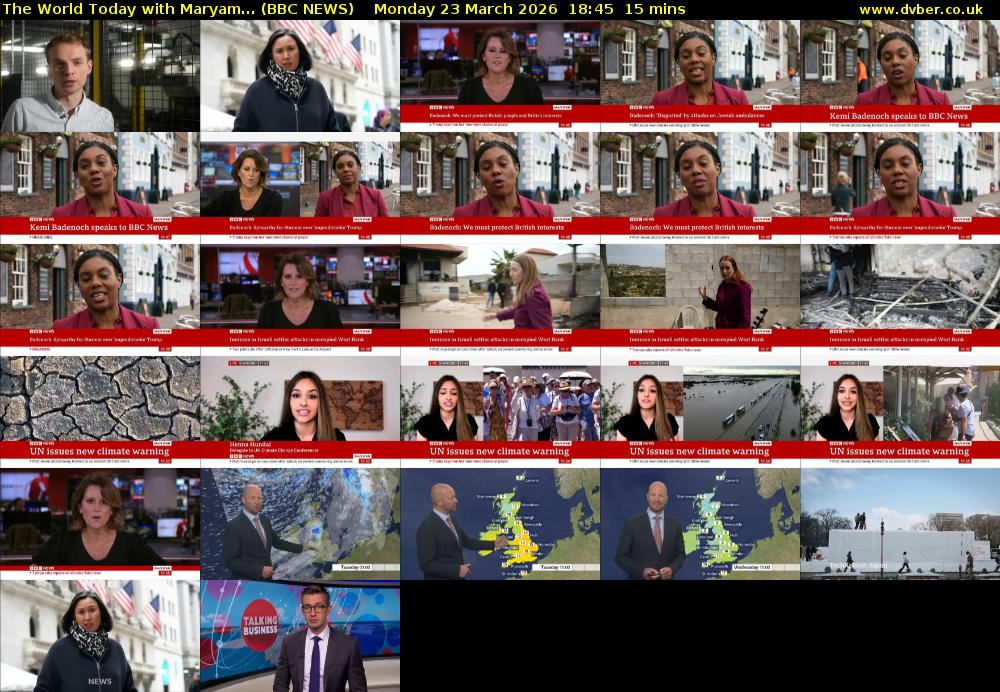 The World Today with Maryam... (BBC NEWS) Monday 23 March 2026 18:45 - 19:00