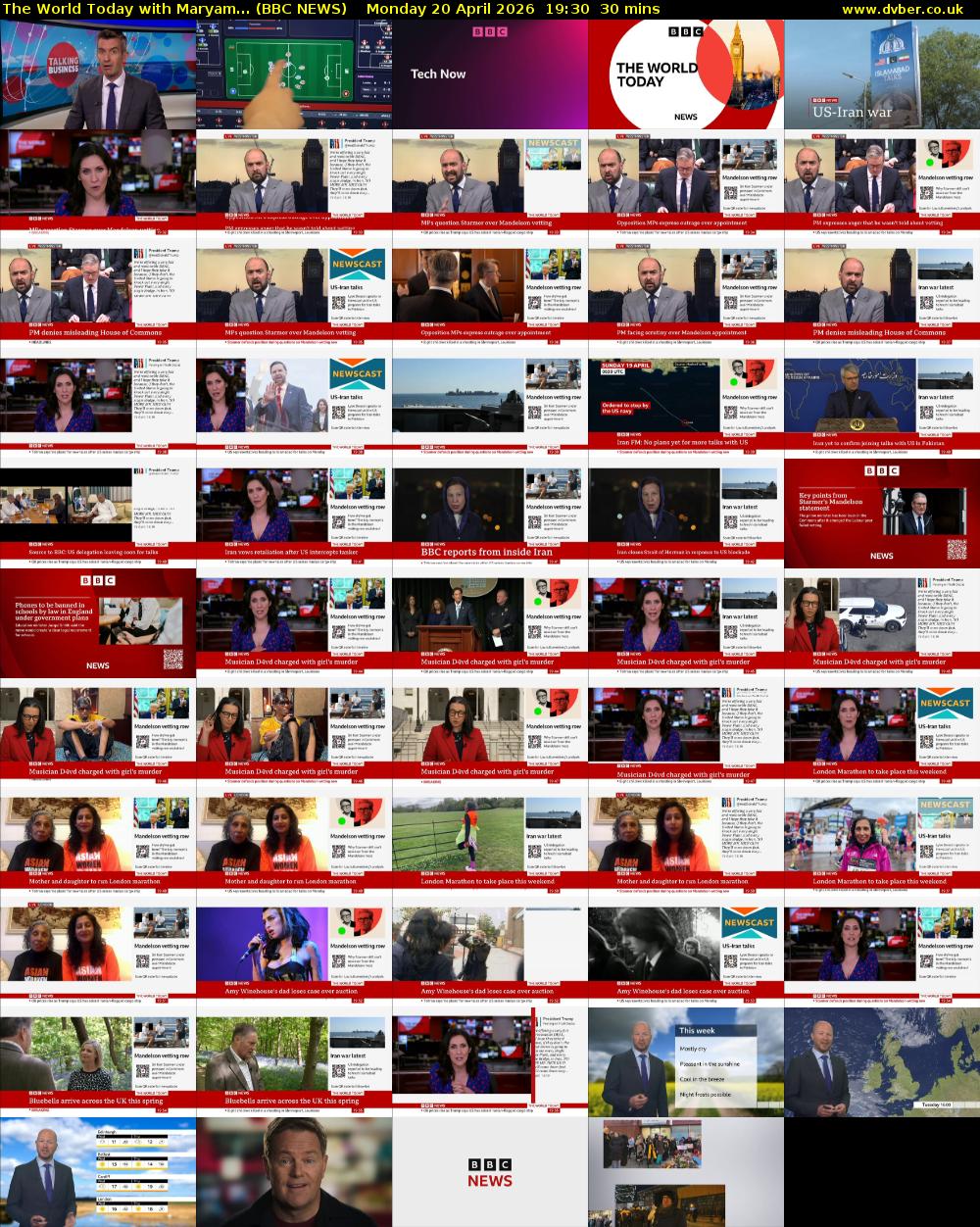 The World Today with Maryam... (BBC NEWS) Monday 20 April 2026 19:30 - 20:00
