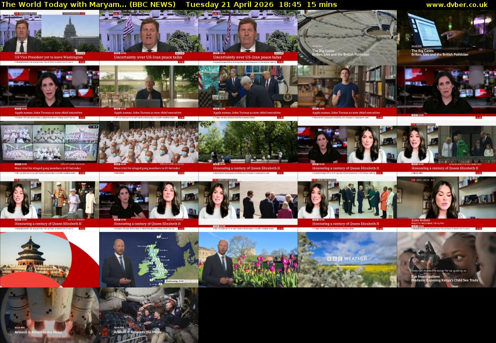 The World Today with Maryam... (BBC NEWS) Tuesday 21 April 2026 18:45 - 19:00