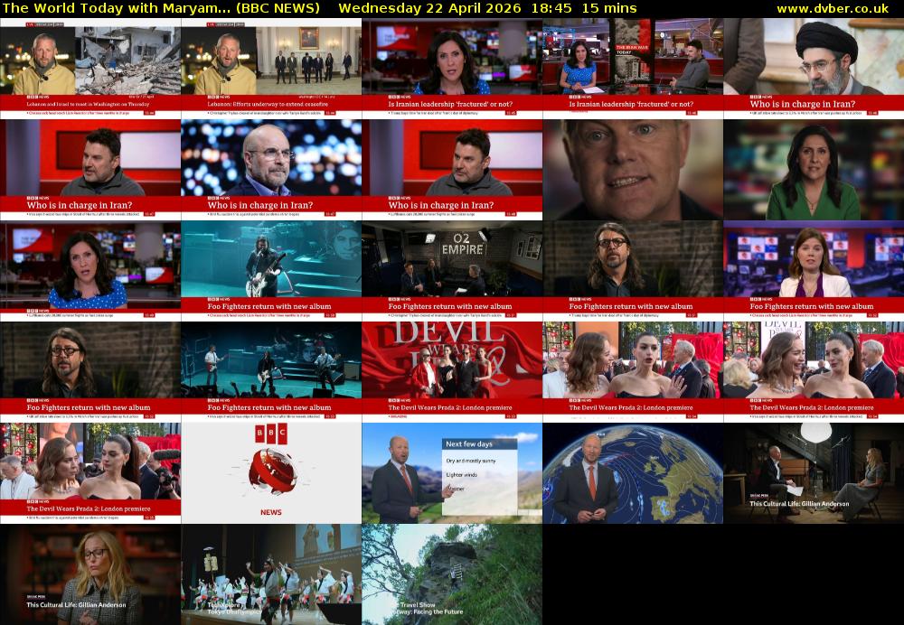 The World Today with Maryam... (BBC NEWS) Wednesday 22 April 2026 18:45 - 19:00