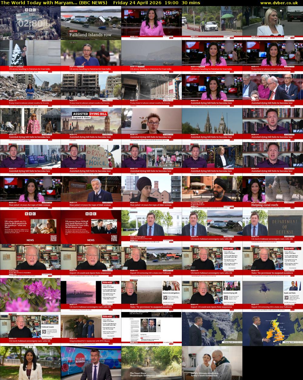 The World Today with Maryam... (BBC NEWS) Friday 24 April 2026 19:00 - 19:30
