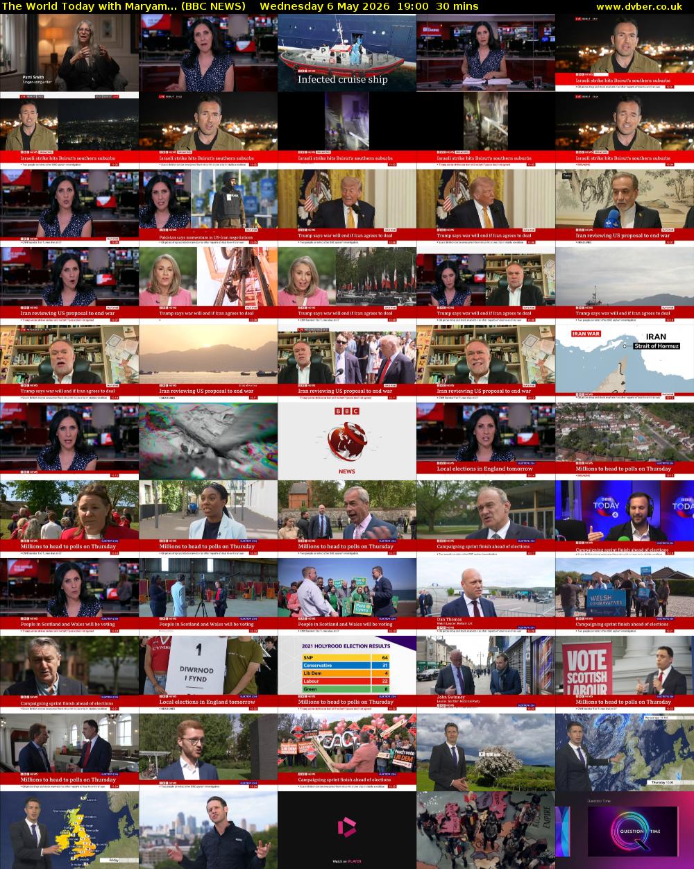 The World Today with Maryam... (BBC NEWS) Wednesday 6 May 2026 19:00 - 19:30