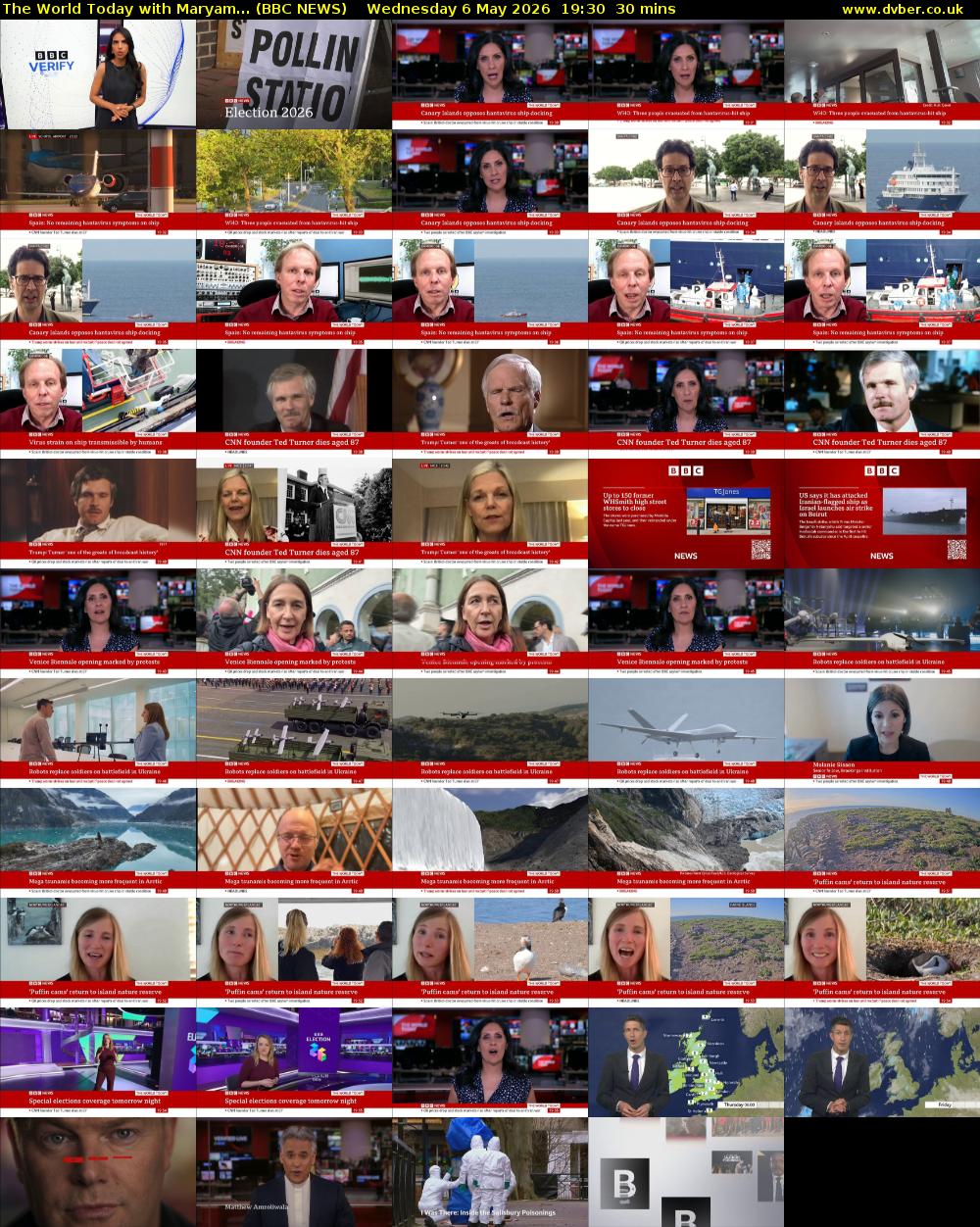 The World Today with Maryam... (BBC NEWS) Wednesday 6 May 2026 19:30 - 20:00
