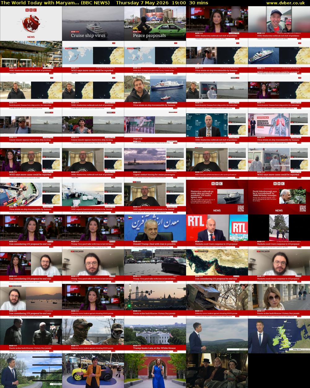 The World Today with Maryam... (BBC NEWS) Thursday 7 May 2026 19:00 - 19:30