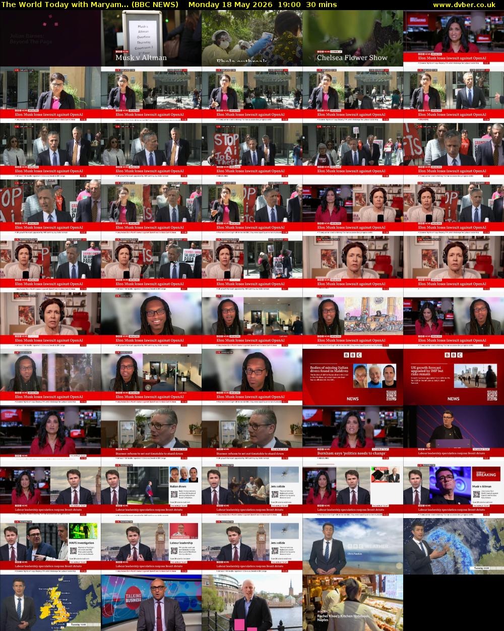 The World Today with Maryam... (BBC NEWS) Monday 18 May 2026 19:00 - 19:30