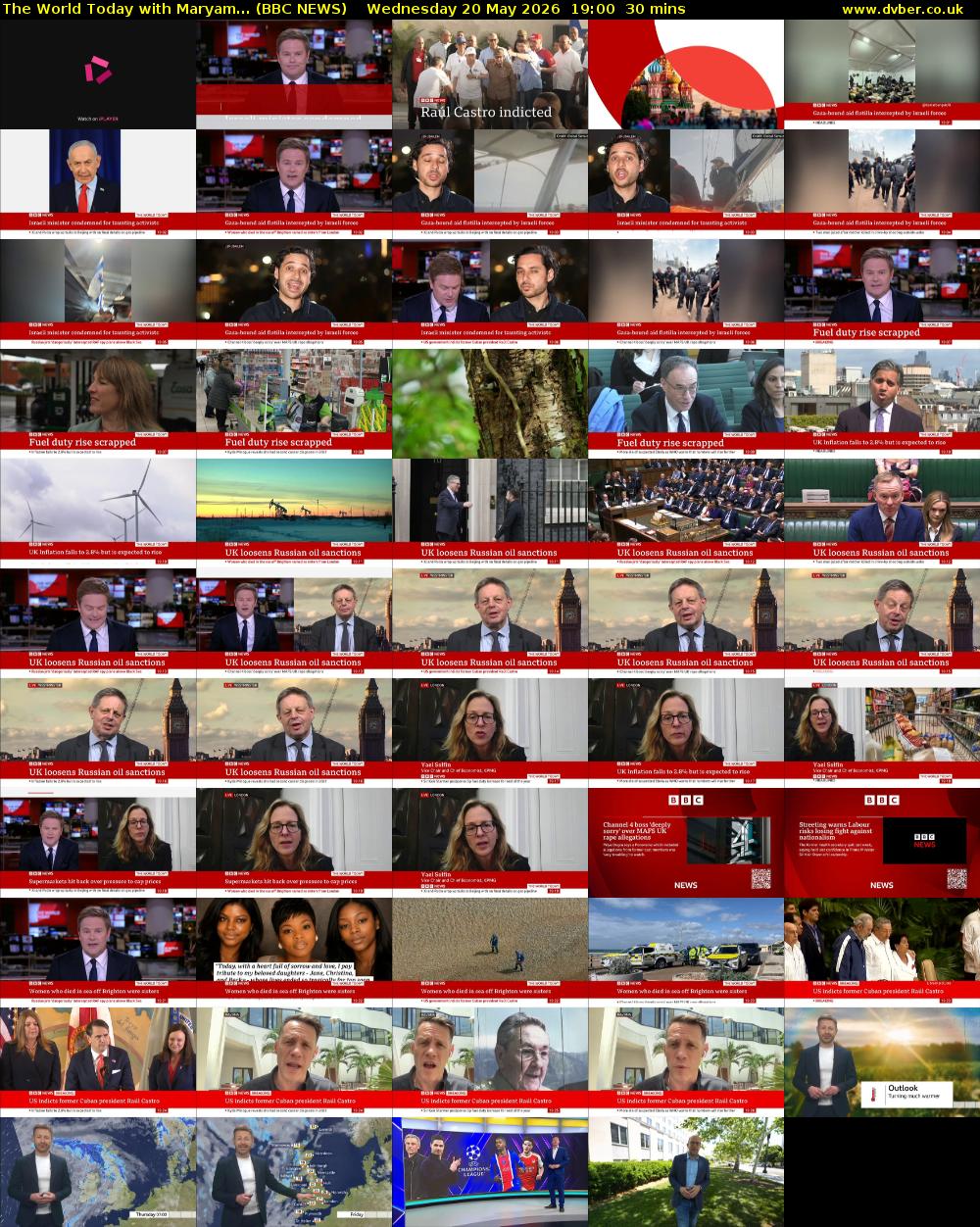 The World Today with Maryam... (BBC NEWS) Wednesday 20 May 2026 19:00 - 19:30
