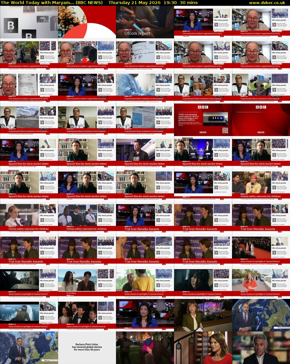 The World Today with Maryam... (BBC NEWS) Thursday 21 May 2026 19:30 - 20:00