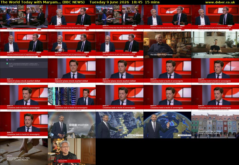 The World Today with Maryam... (BBC NEWS) Tuesday 9 June 2026 18:45 - 19:00