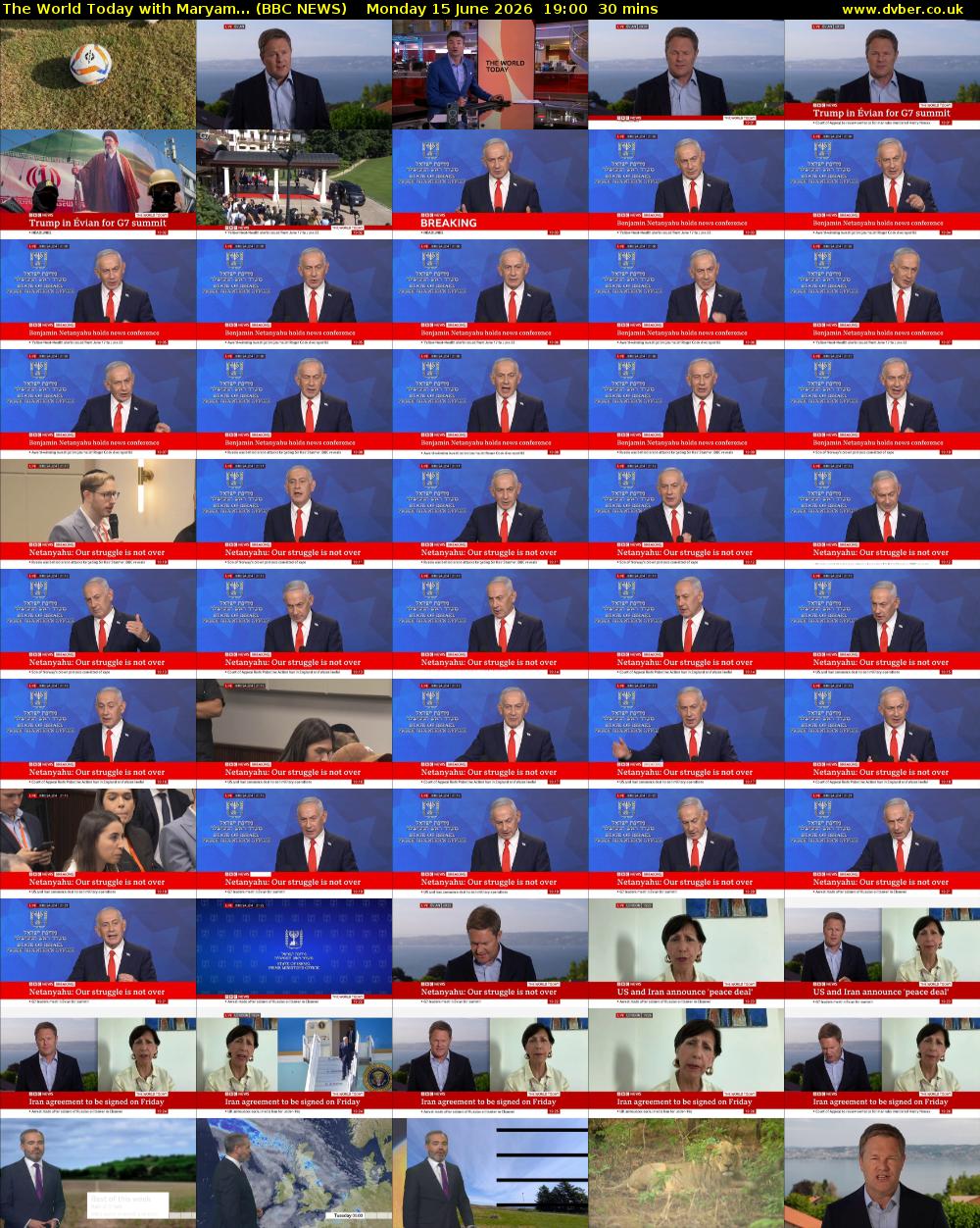 The World Today with Maryam... (BBC NEWS) Monday 15 June 2026 19:00 - 19:30