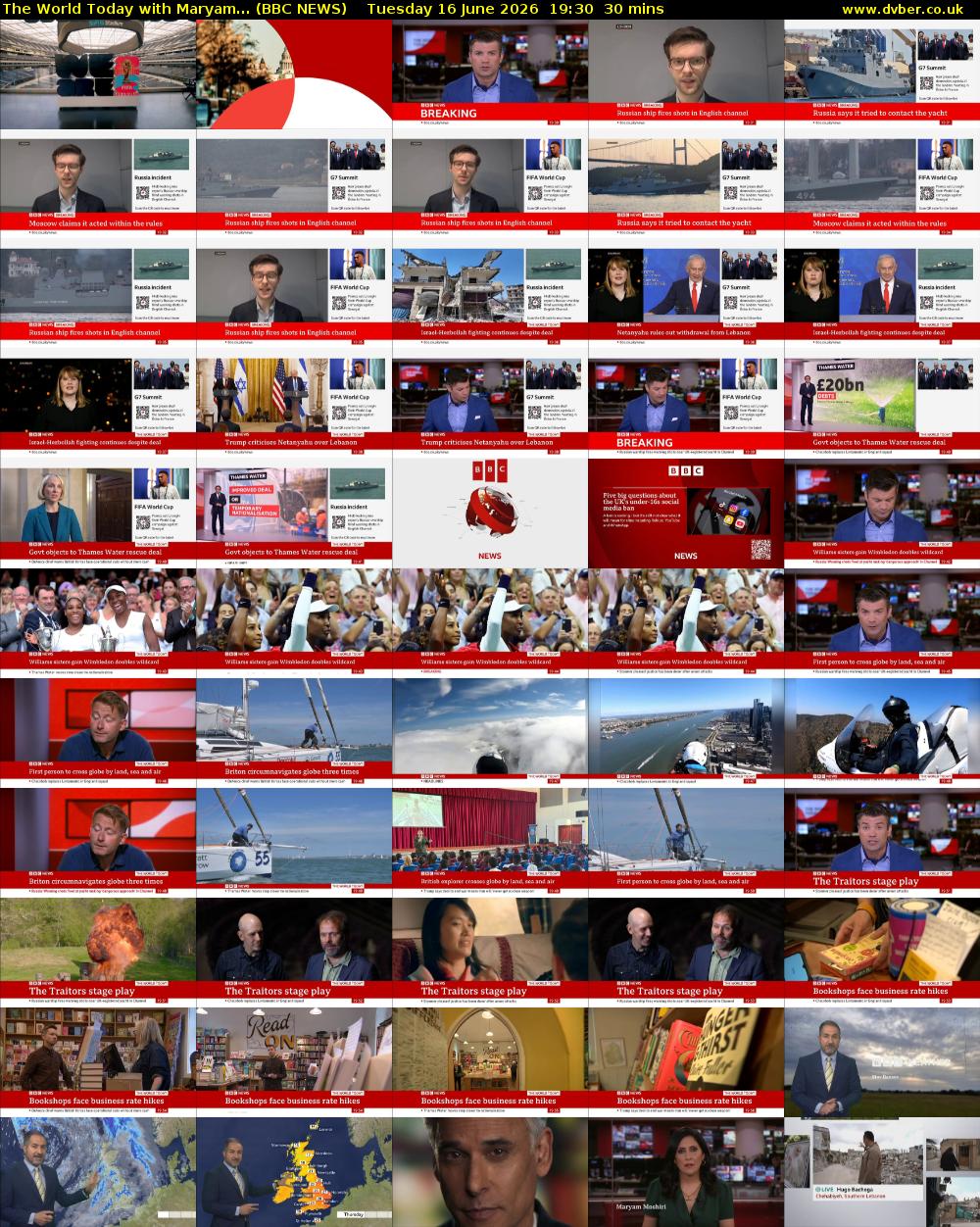 The World Today with Maryam... (BBC NEWS) Tuesday 16 June 2026 19:30 - 20:00