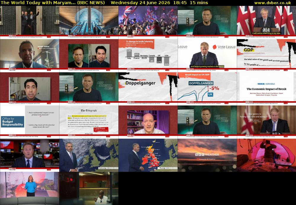The World Today with Maryam... (BBC NEWS) Wednesday 24 June 2026 18:45 - 19:00