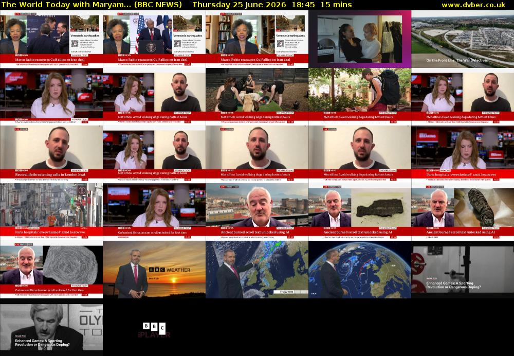The World Today with Maryam... (BBC NEWS) Thursday 25 June 2026 18:45 - 19:00