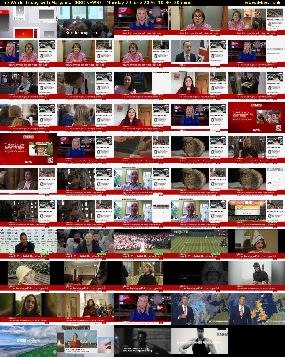 The World Today with Maryam... (BBC NEWS) Monday 29 June 2026 19:30 - 20:00