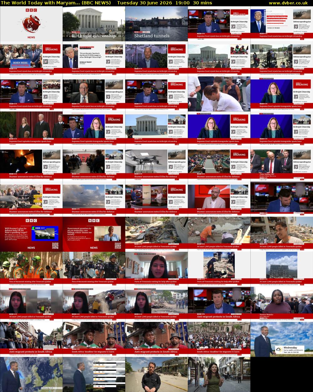 The World Today with Maryam... (BBC NEWS) Tuesday 30 June 2026 19:00 - 19:30