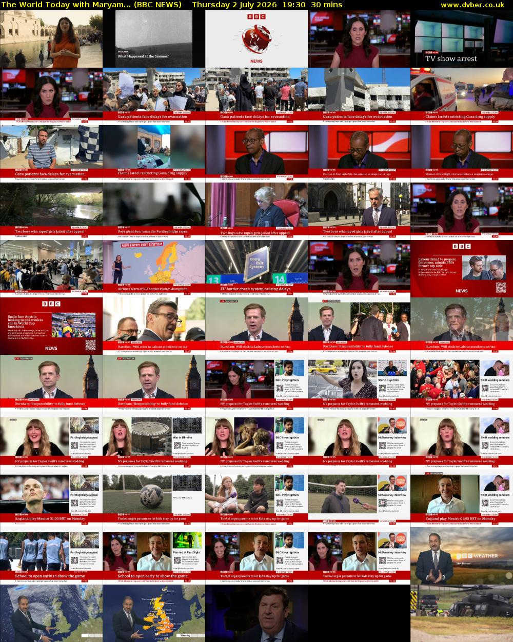 The World Today with Maryam... (BBC NEWS) Thursday 2 July 2026 19:30 - 20:00