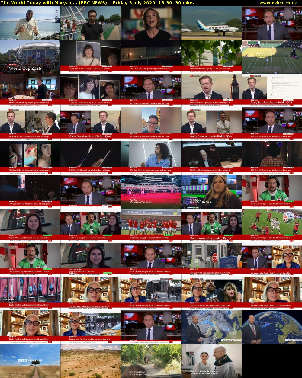 The World Today with Maryam... (BBC NEWS) Friday 3 July 2026 18:30 - 19:00